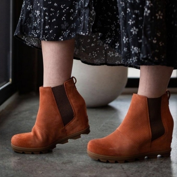 Sorel Joan Of Arctic Wedge ll Chelsea Rust Orange Brown Suad… - Picture 2 of 8